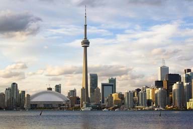 A shot of downtown Toronto's famous skyline.
