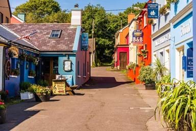 The charming lanes of the coastal town of Dingle in County Kerry, Ireland.