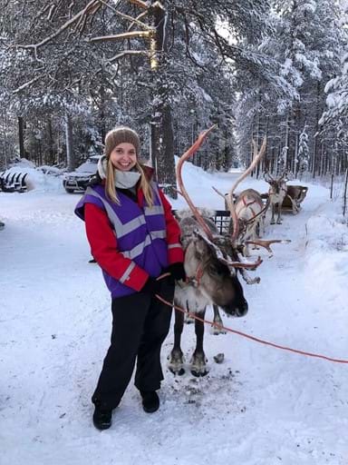 Newmarket Holidays marketing executive, Nathalie Jaeggle, in Swedish Lapland - the ultimate winter wonderland.