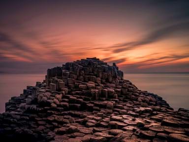 The Giant’s Causeway at sunset