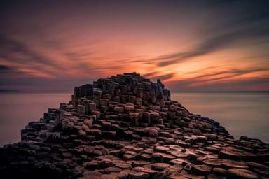 The Giant’s Causeway at sunset