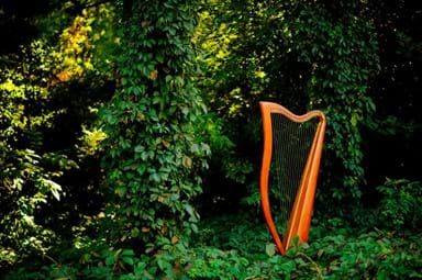 Traditional Irish harp