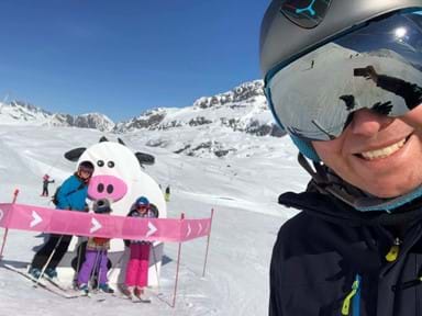 Newmarket Holidays CEO Niel Alobaidi on a family ski trip to the Alps.
