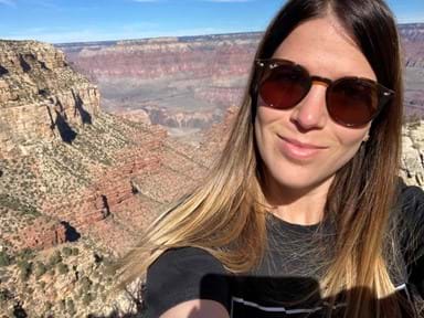 Laura strikes a pose at this incredible spot at the Grand Canyon!