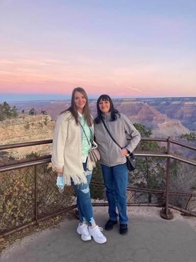Our lovely customers enjoying the dawn at the Grand Canyon