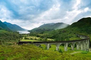 The 21 arches of Scotland’s Glenfinnan Viaduct