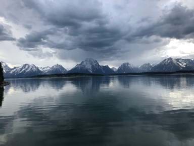The calm lake and icy peaks of Grand Teton National Park (Credit: Mandy McGlade)