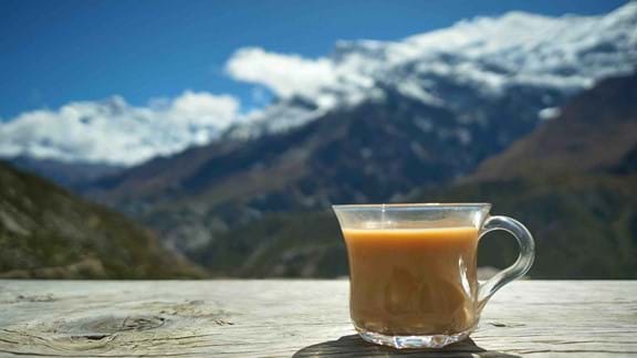 Sip tea in Nepal's Himalayas