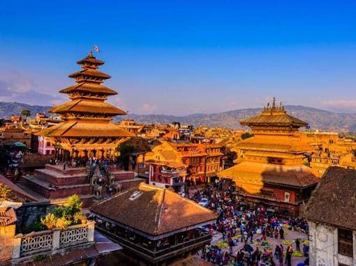 Ancient Square Temples Bhaktapur Nepal